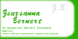 zsuzsanna bernert business card